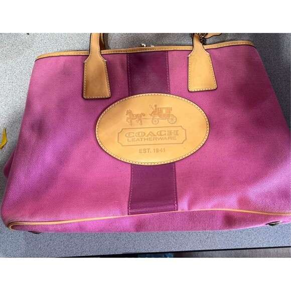 COACH Hampton Archive 10th Anniversary PINK Shoulder Bag Purse 14x9 EUC - Picture 1 of 14
